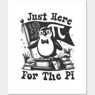 Just Here For The Pi Happy Pi Day Math Teacher boys girls Posters and Art